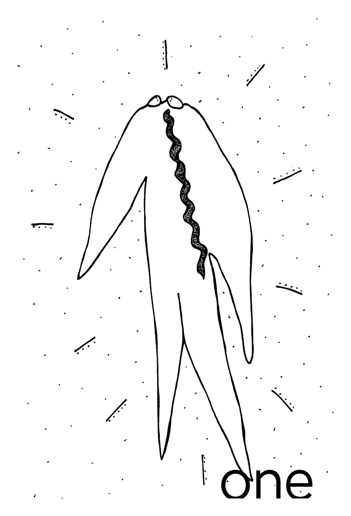 The Traveller II — The One In-Between — Peine : Dessin à l'encre. Frédéric Cordier (FREDC), 2016.